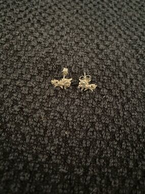 Silver Tone Unicorn Stud Earrings - Small Winged Horse Earrings